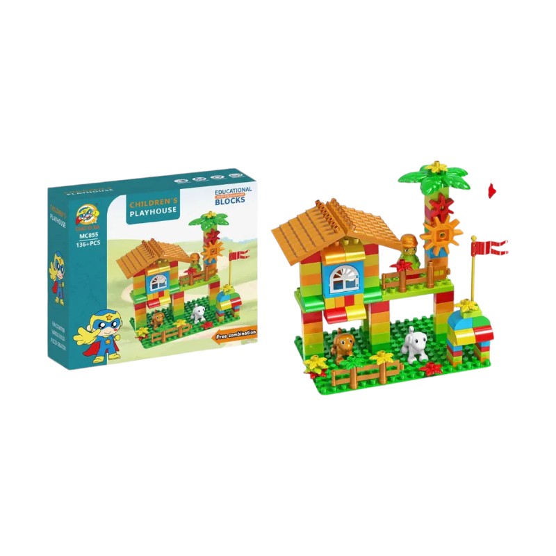DIY construction set with bricks and accessories - MC855 - 136pcs - 730261