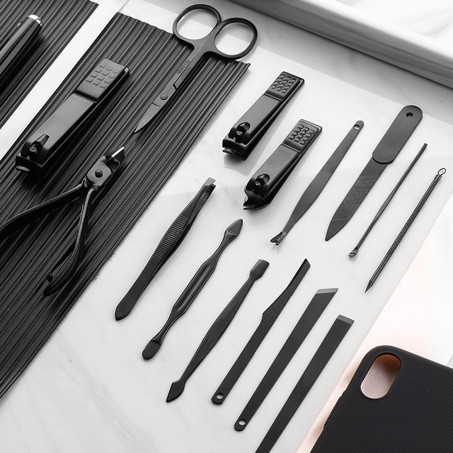 Professional nail care set in case - 1061 - 16pcs - 739013