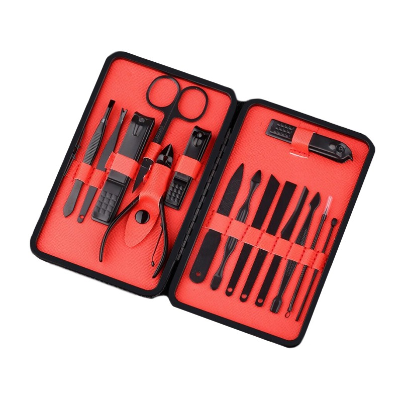 Professional nail care set in case - 1061 - 16pcs - 739013
