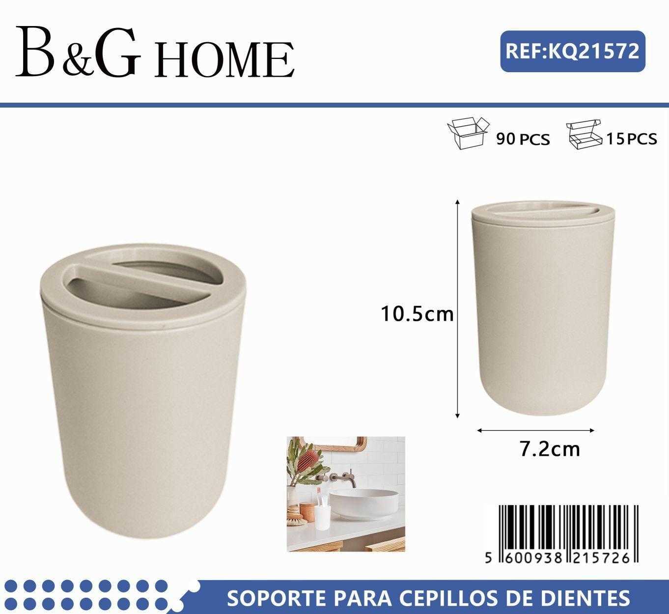 Plastic toothbrush cases in set of 5 - Beige - 21572