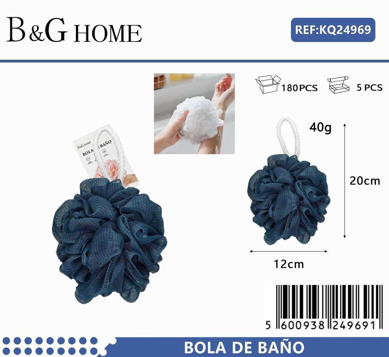 Bath sponges net in set of 6X - Blue - 24969