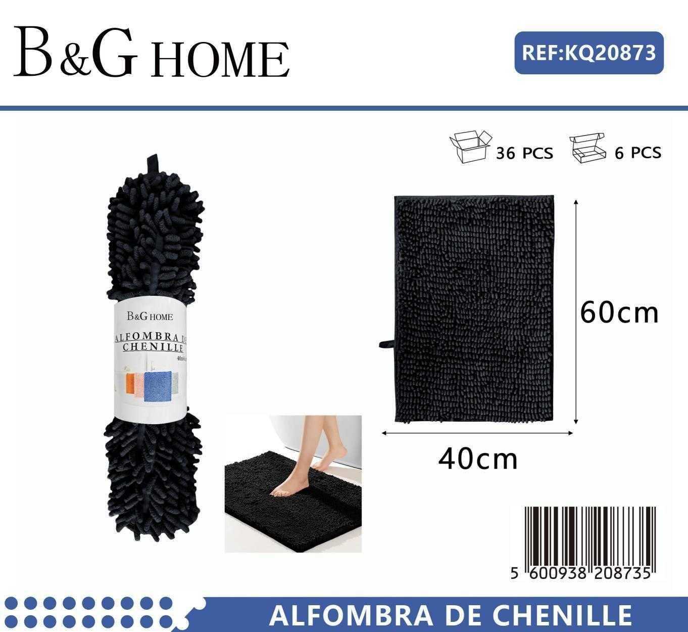 Bath mat - 6C - Black - - 40x60cm - Black - 20873