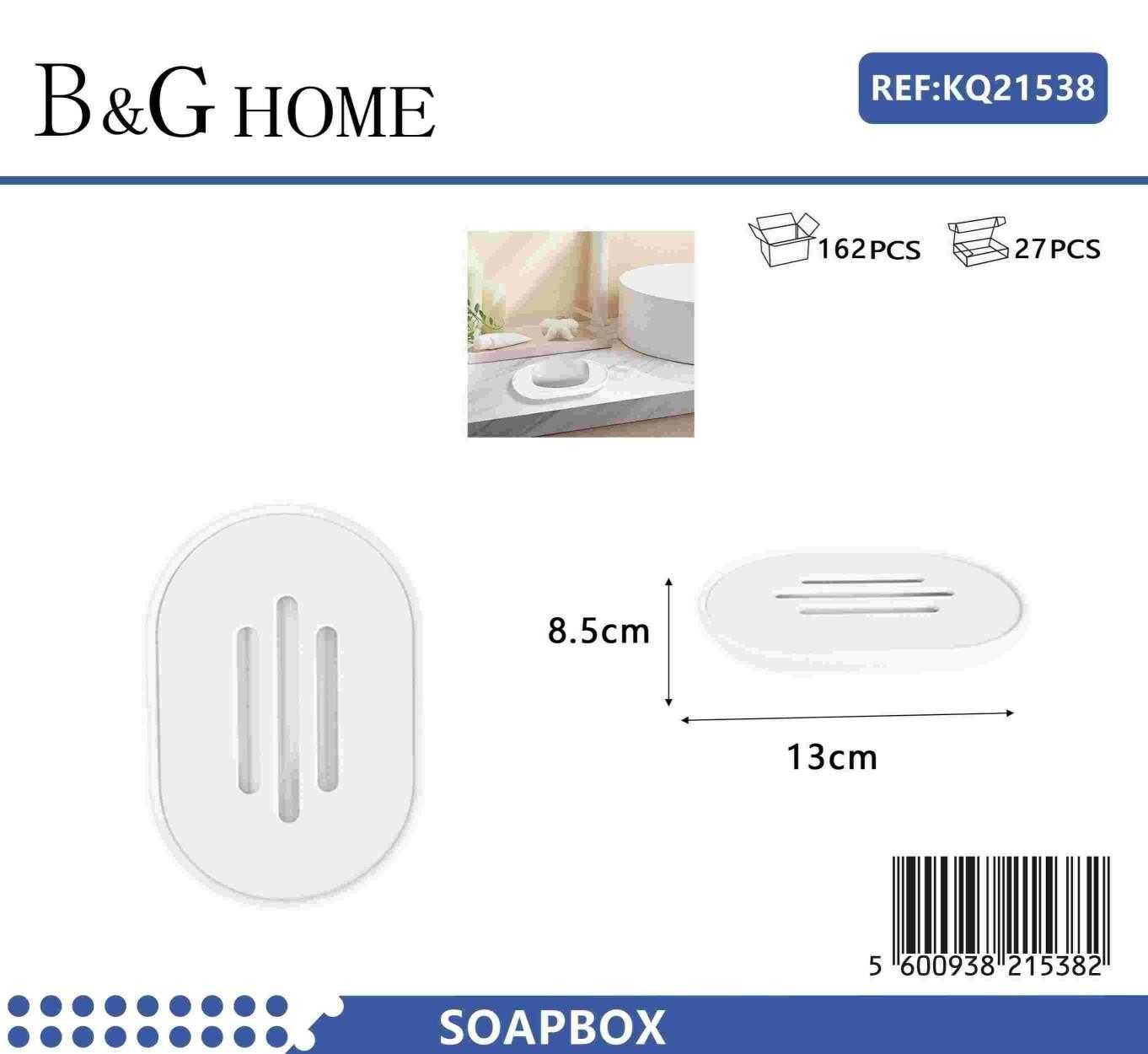 Σαπουνοθήκες μπάνιου πλαστικές σε σετ 9Χ - White - 21538