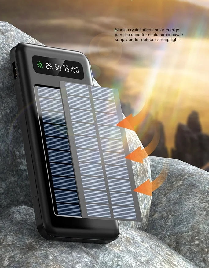 Powerbank με ηλιακό πάνελ - 4in1 - 10.000mah - YM519 - 810392 - White