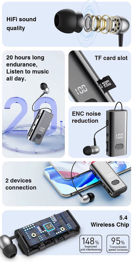 Ασύρματο ακουστικό Bluetooth - F908 - 810705 - Black