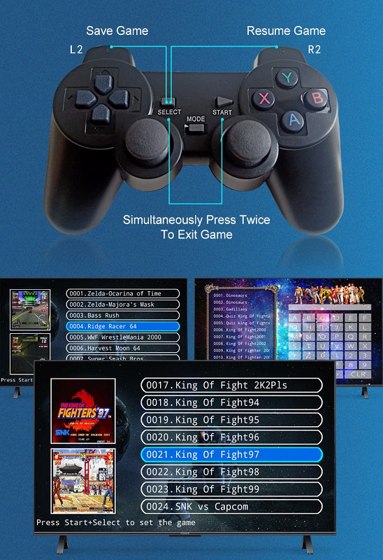 Φορητή κονσόλα παιχνιδιών Stick & TV Box με 2 χειριστήρια - Q9 MAX - 812341