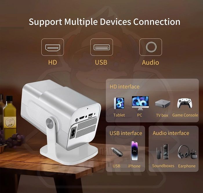 Κονσόλα παιχνιδιών & multimedia με προτζέκτορα και 2 χειριστήρια - HCS-350 MAX - 812921