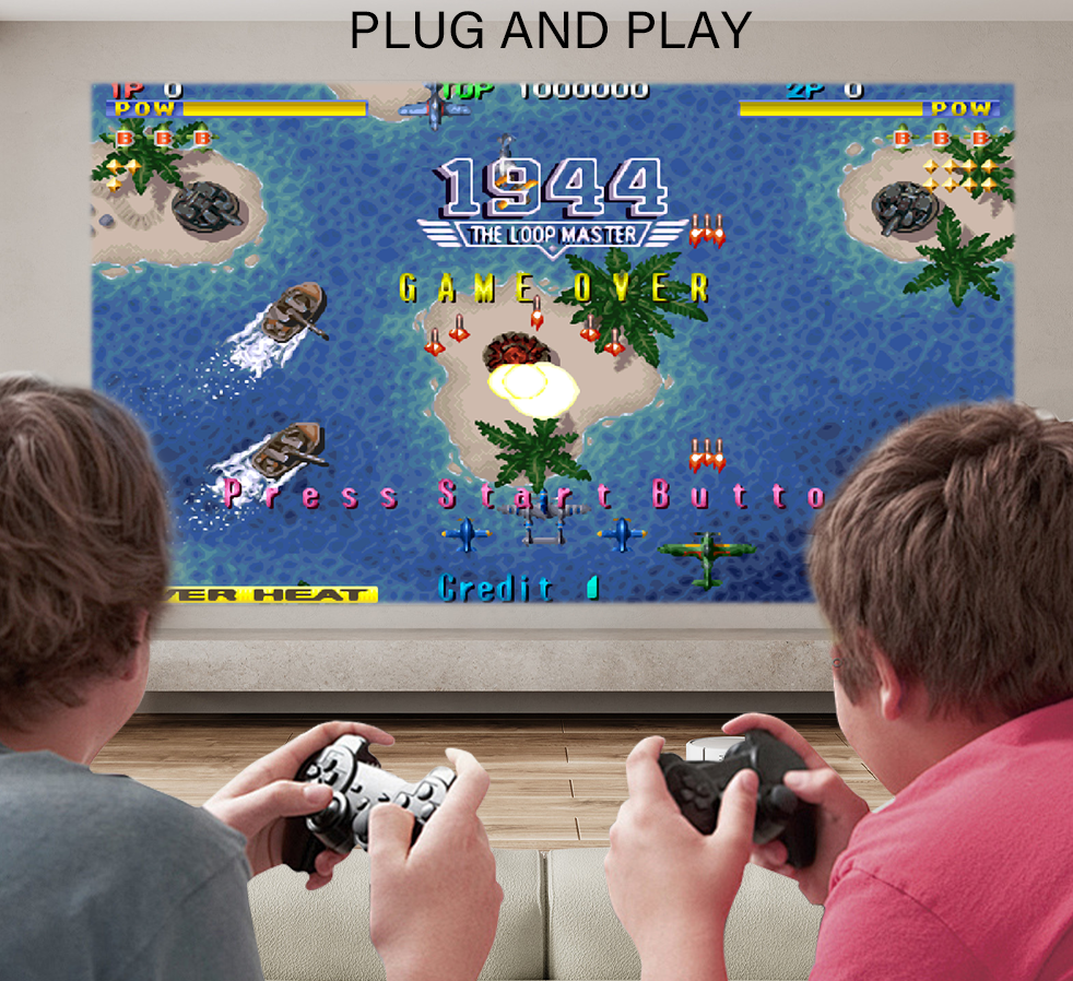 Game & multimedia console with projector and 2 controllers - S40 Ultra - 812945