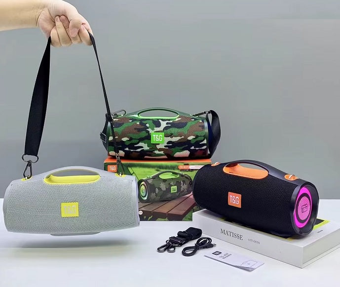 Wireless Bluetooth Speaker - TG-437 - LED RGB - 813553 - Grey