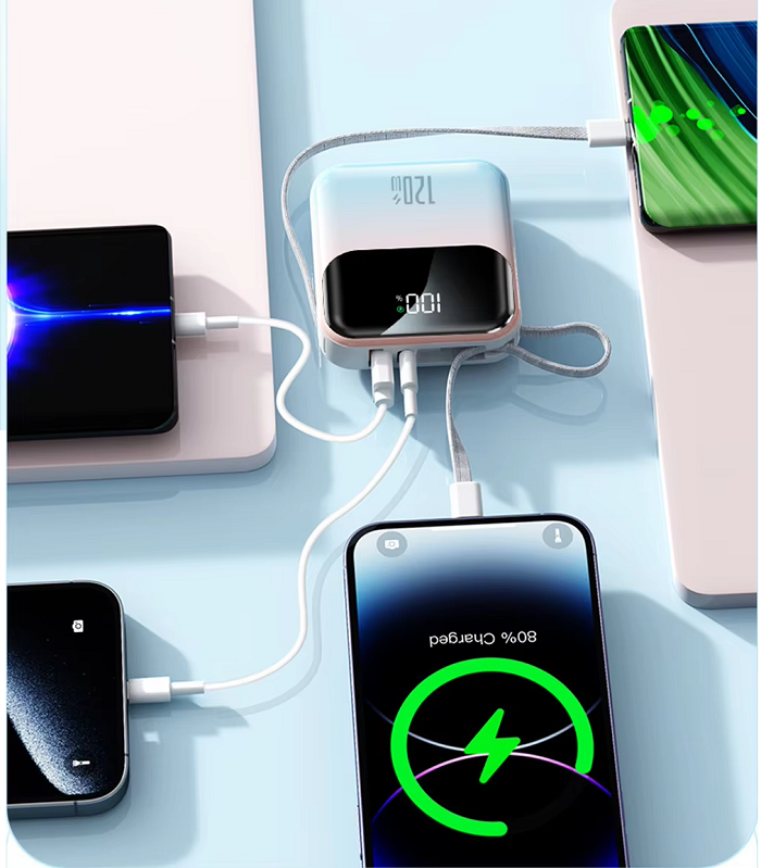 Powerbank Mini - Fast Charge - 10.000mah - DX337 - 813669 - Blue/Pink