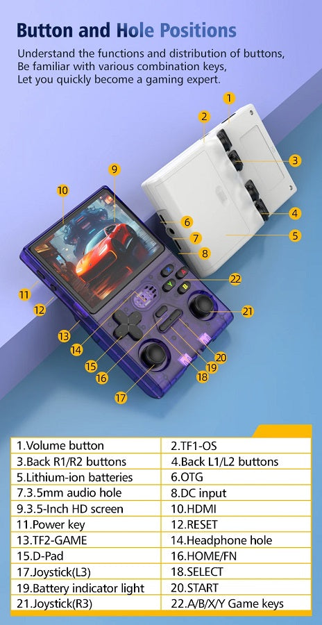 Φορητή κονσόλα παιχνιδιών με χειριστήρια - M18 Pro - 813768 - Black