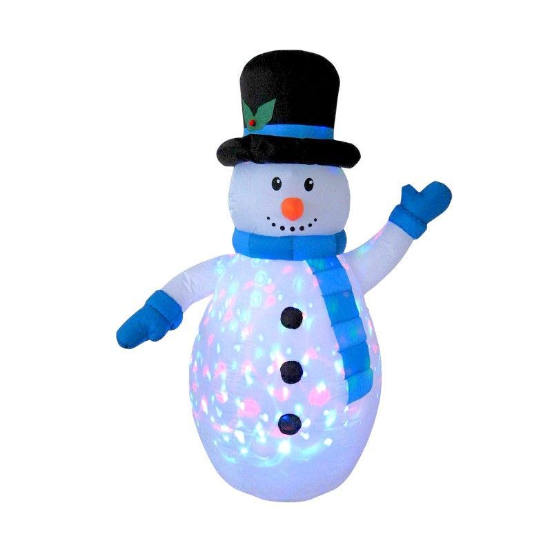 Φουσκωτός διακοσμητικός Χιονάνθρωπος με φωτισμό - 1.8m - 817216