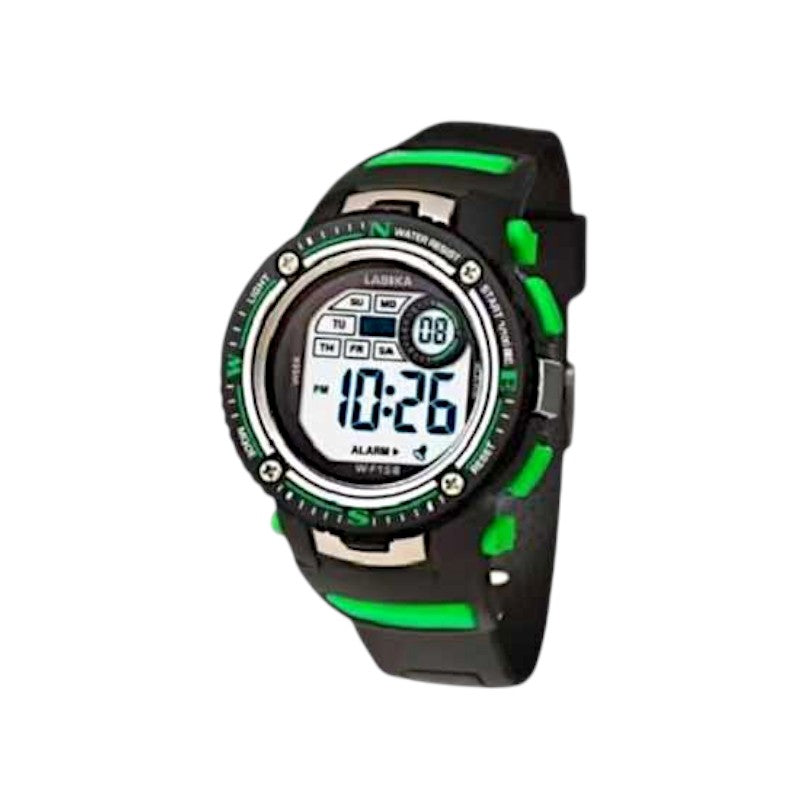 Ψηφιακό ρολόι χειρός - LS158 - Lasika - 817384 - Black/Green