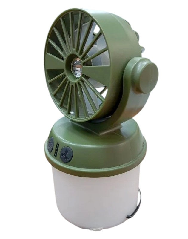 Rechargeable LED flashlight with fan & solar panel - 2in1 - CH-F803 - 817568