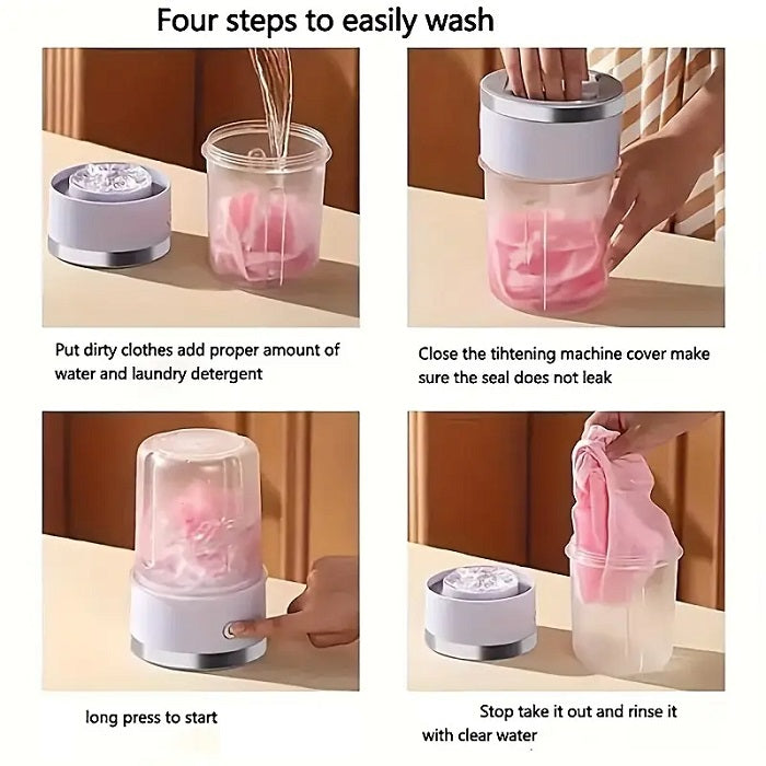 Portable rechargeable mini washing machine - YY-202555 - 863545 - Pink