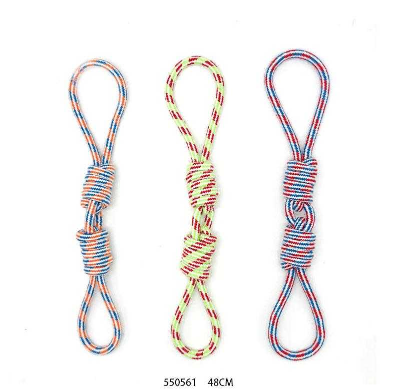 Dog toy rope with knots - 48cm - 12pcs - 550561