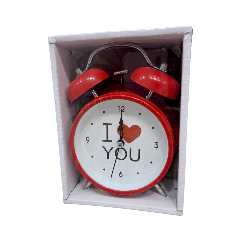 Table Clock - Alarm Clock - 8806-5 - 880652 - Red/White