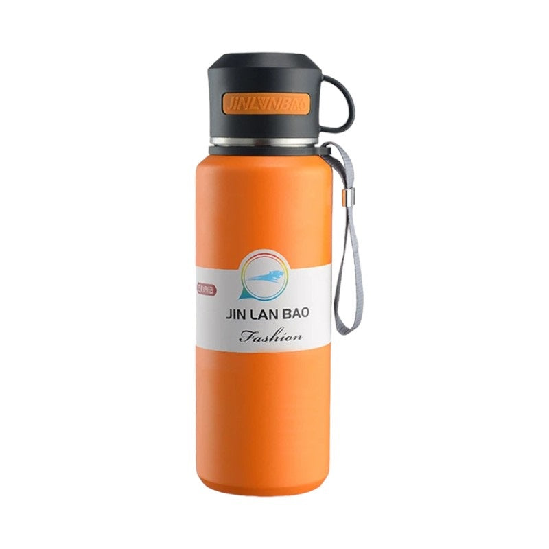 Φορητό παγούρι-θερμός με φλιτζάνι - 800ml - CF8279 - 882799 - Orange - iThinksmart.gr