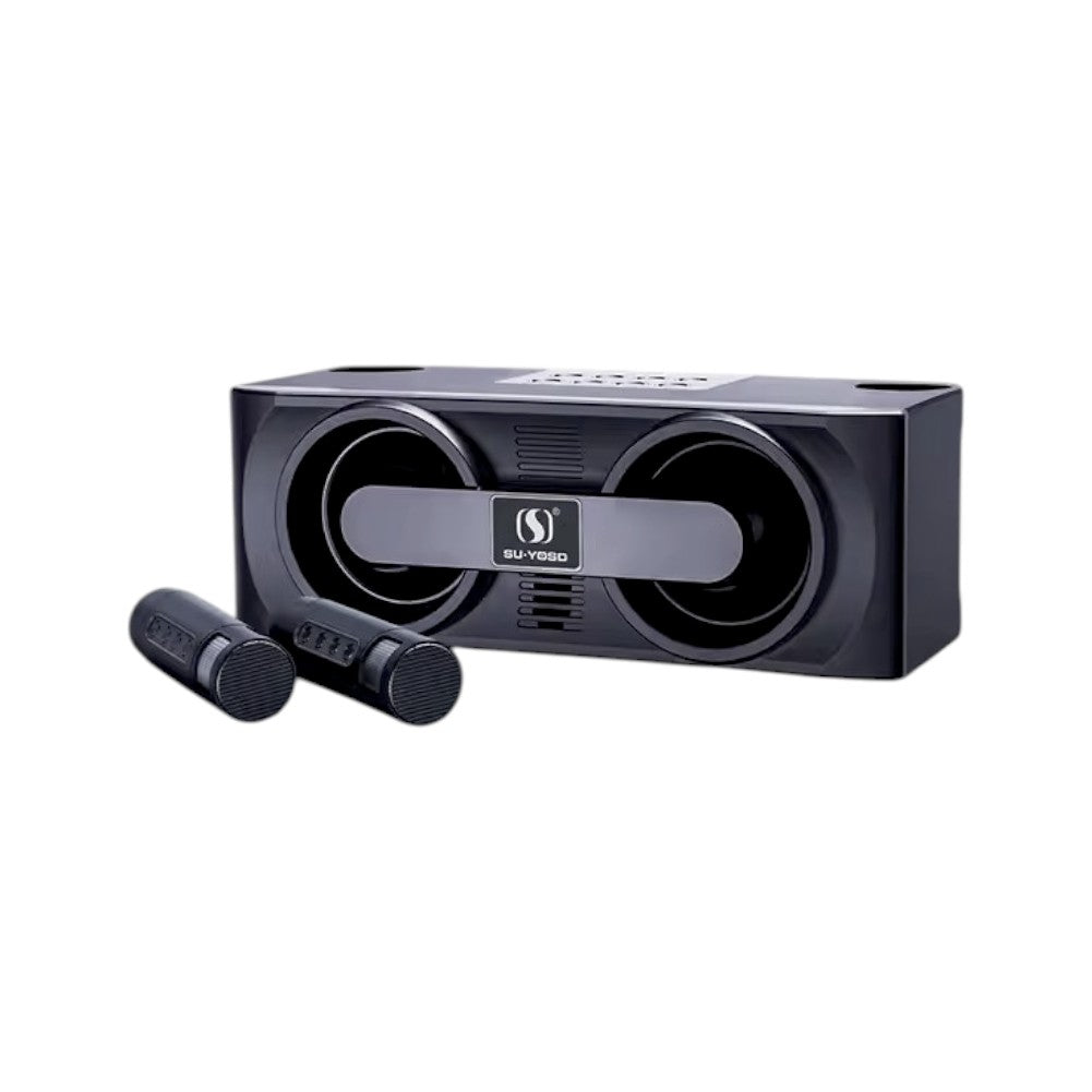 Wireless Bluetooth Speaker with 2 Karaoke Microphones - YS-205 - 887226 - Black