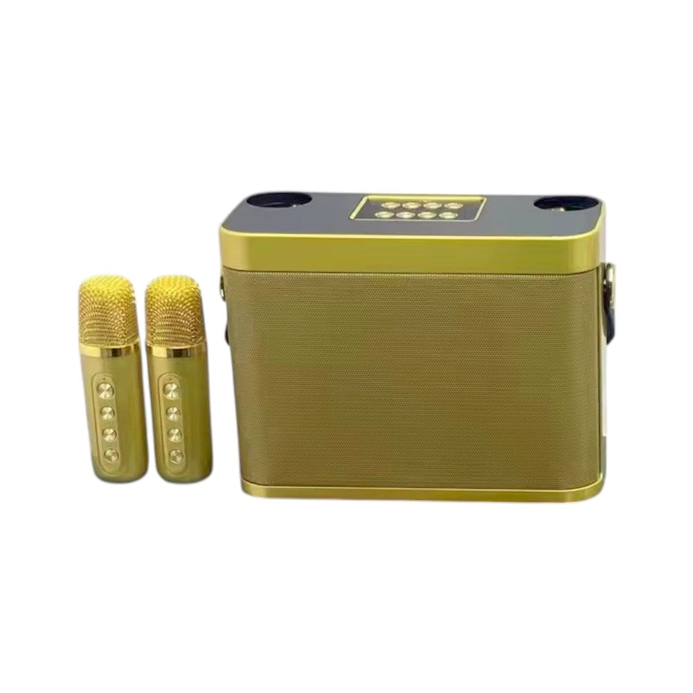 Wireless Bluetooth Speaker with 2 Karaoke Microphones - YS-219 - 887240 - Gold