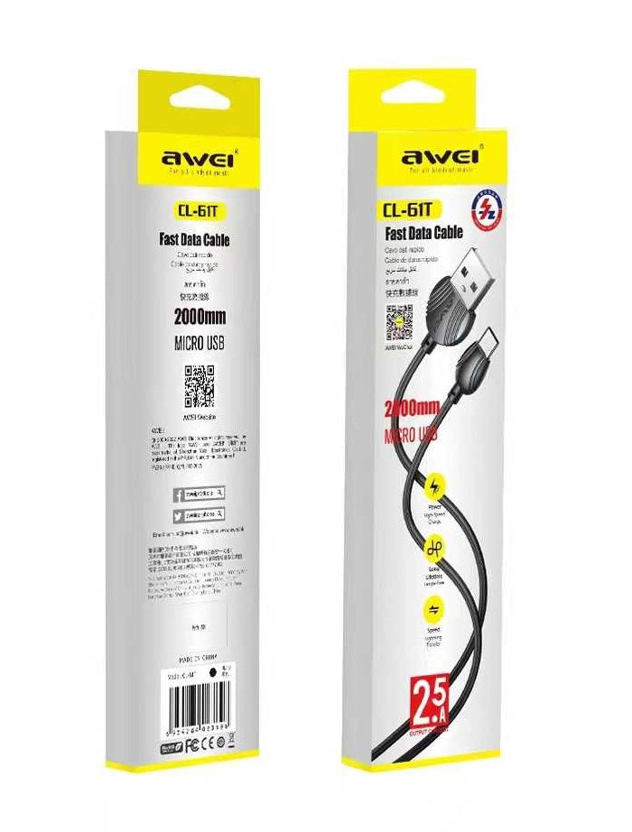Charging & data cable - Type-C - CL-61T - AWEI - 1m - 887752