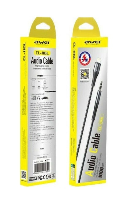 Audio cable - Lightning-Jack 3.5mm - CL-116L - AWEI - 887776