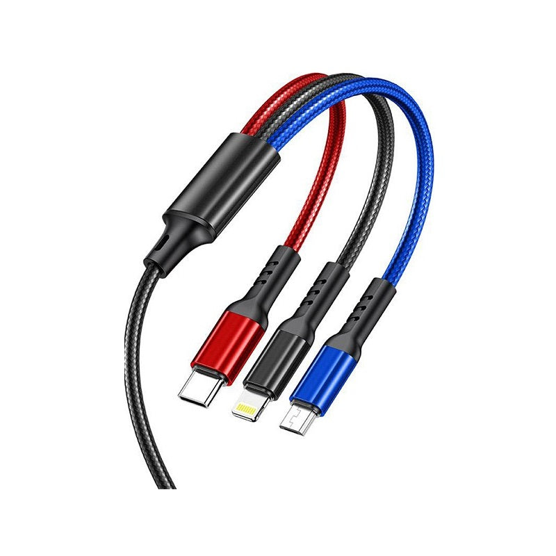 3in1 charging & data cable - Fast Charge - CL-971 - 1.2m - AWEI - 022170