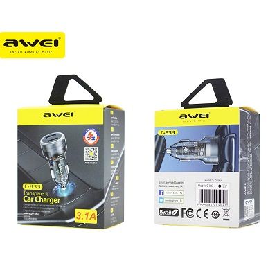 Φορτιστής αναπτήρα αυτοκινήτου - Quick Charger - C833 - AWEI - 004046