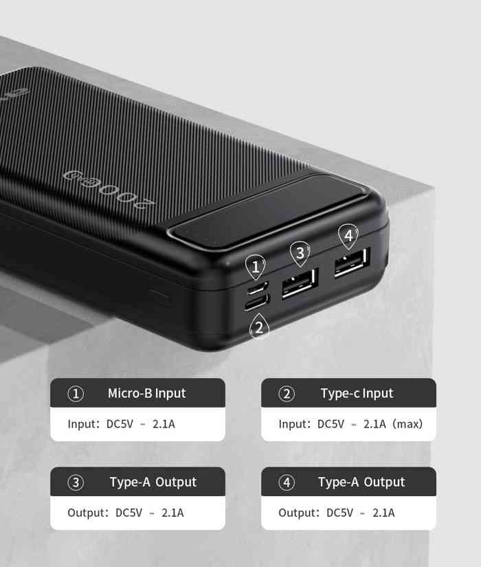 Powerbank - 20.000mah - P6K - AWEI - 004411