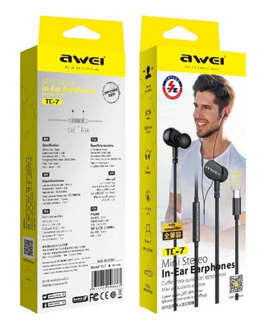 Wired headphones - TC-7 - Type-C - AWEI - 889060