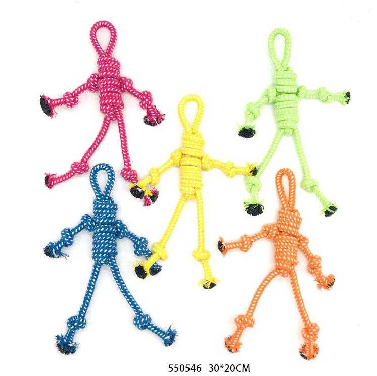 Παιχνίδι σκύλου σχοινί με κόμπους - 30x20cm - 12pcs - 550546