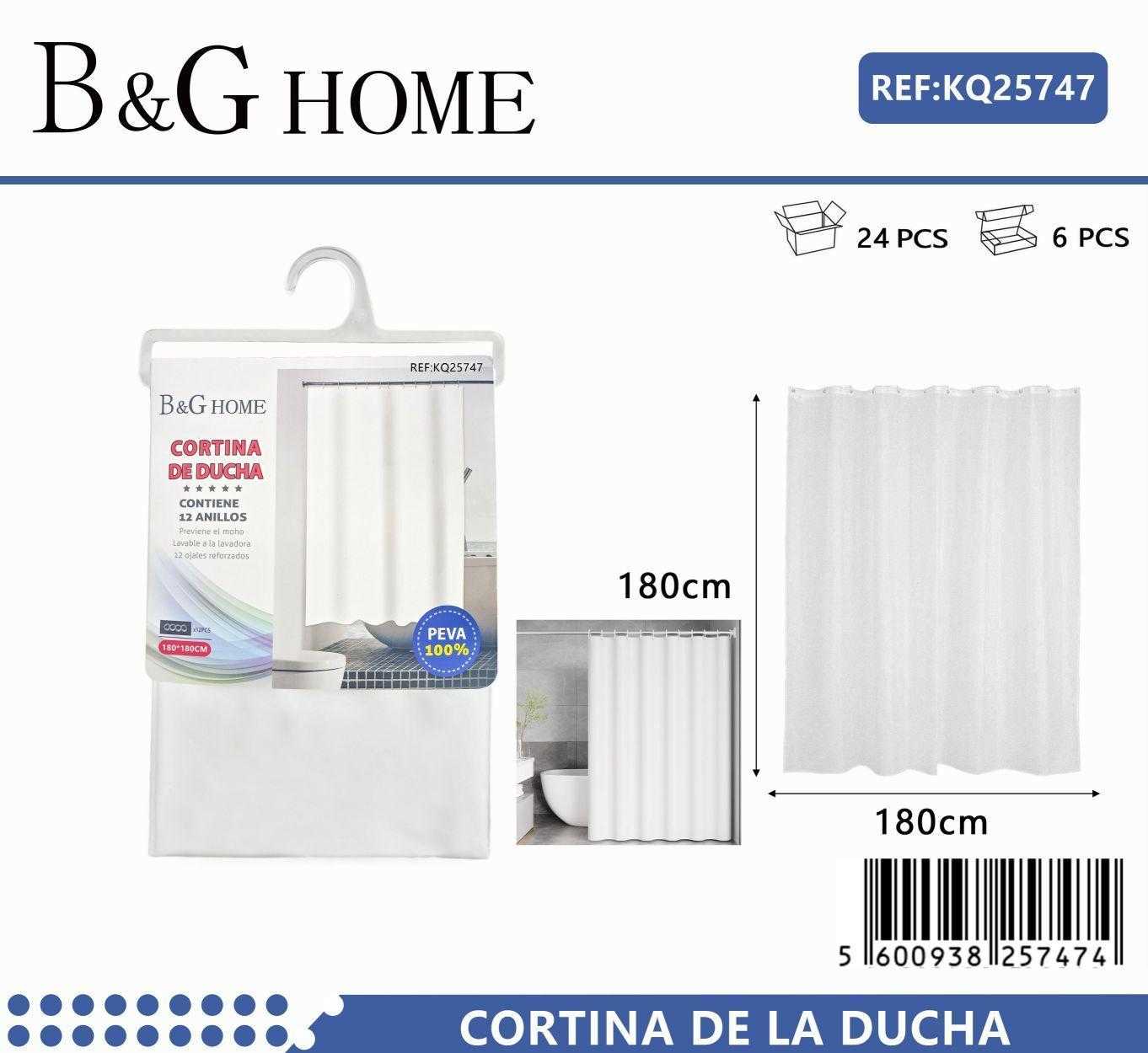 Κουρτίνα μπάνιου - White - 1.8x1.8m - 25747