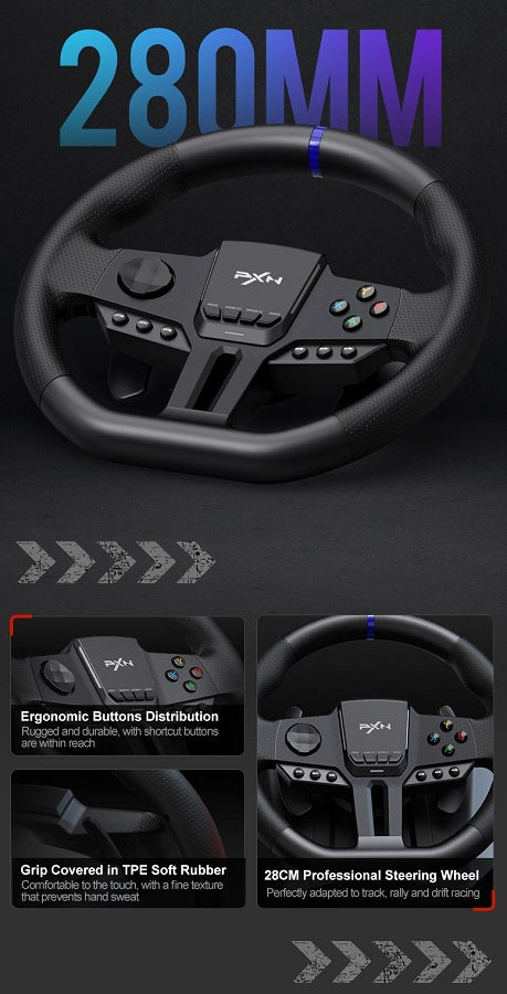 Σετ τιμονιέρα gaming με πετάλια - PXN-V900 - 900999