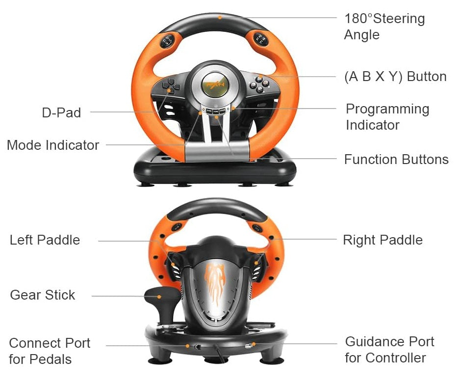 Σετ τιμονιέρα gaming με πετάλια - PXN-V3PRO - 901231