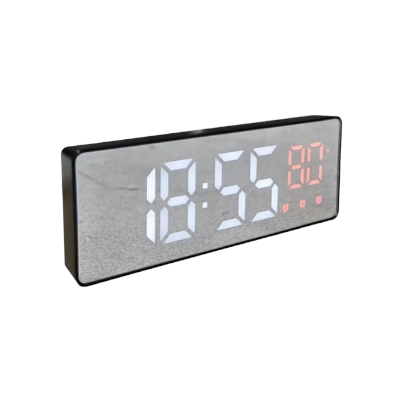 Digital clock - Alarm clock - 0715 - 907151 - Black/Silver
