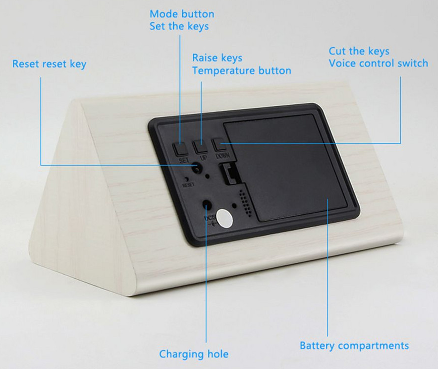 Ψηφιακό ρολόι - Ξυπνητήρι - ET011 - 909443 - Black