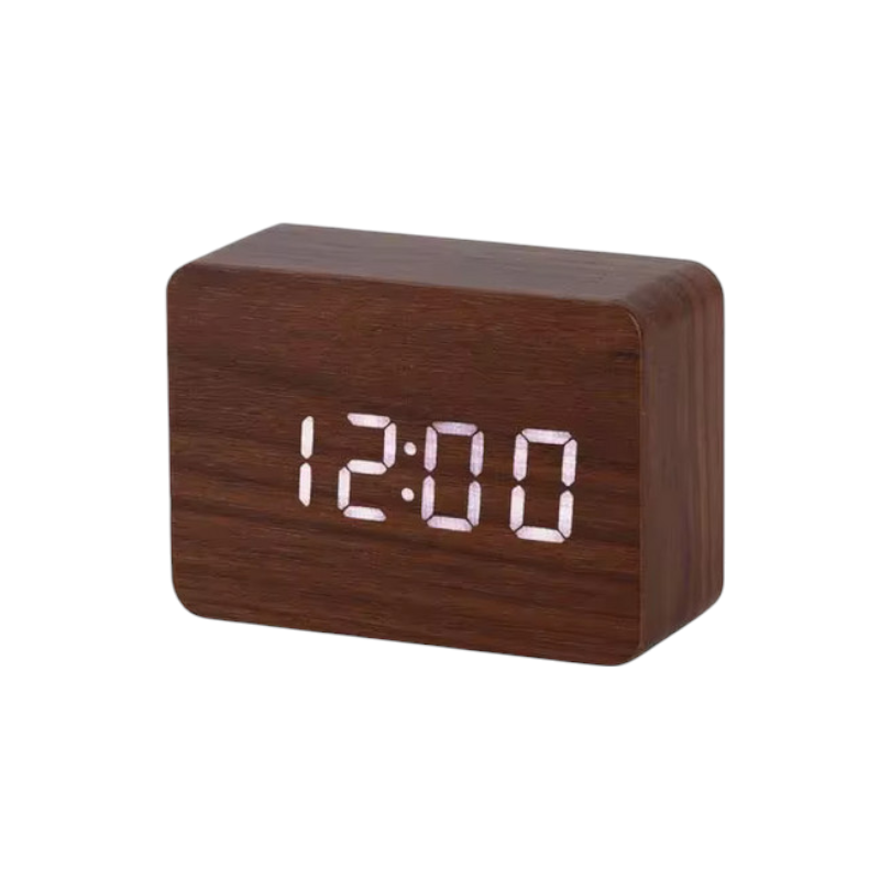 Digital Clock - Alarm Clock - ET009 - 909481 - Brown