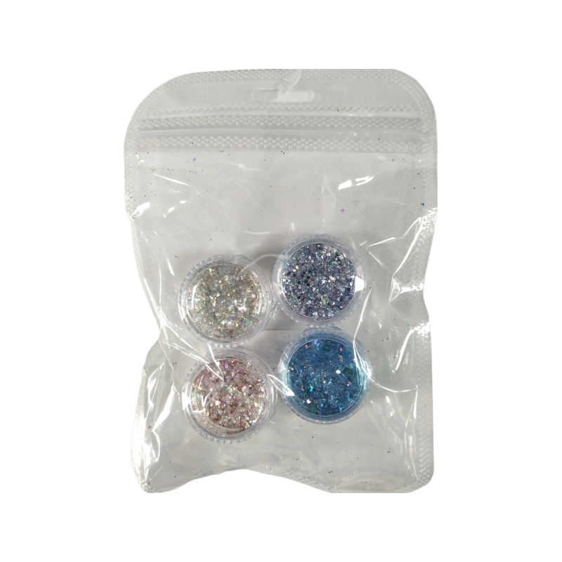 Nail Art Glitter Set - ND138 - 4pcs - 910549