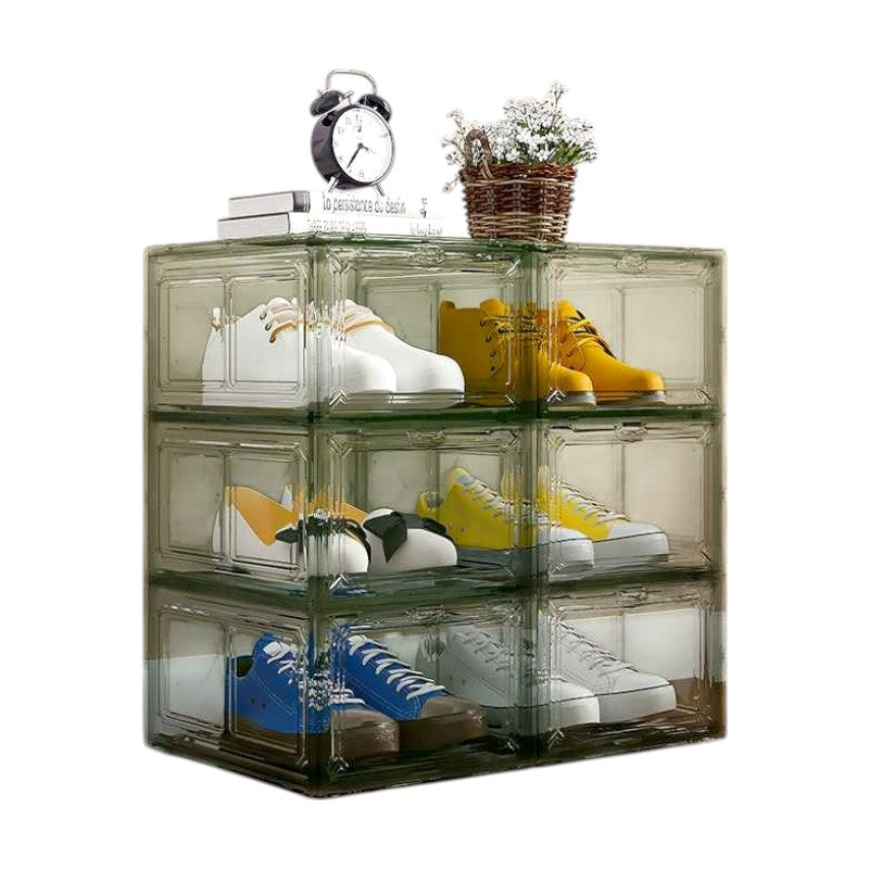 Transparent plastic shoe rack 6 compartments - YH6626-6 - 915015