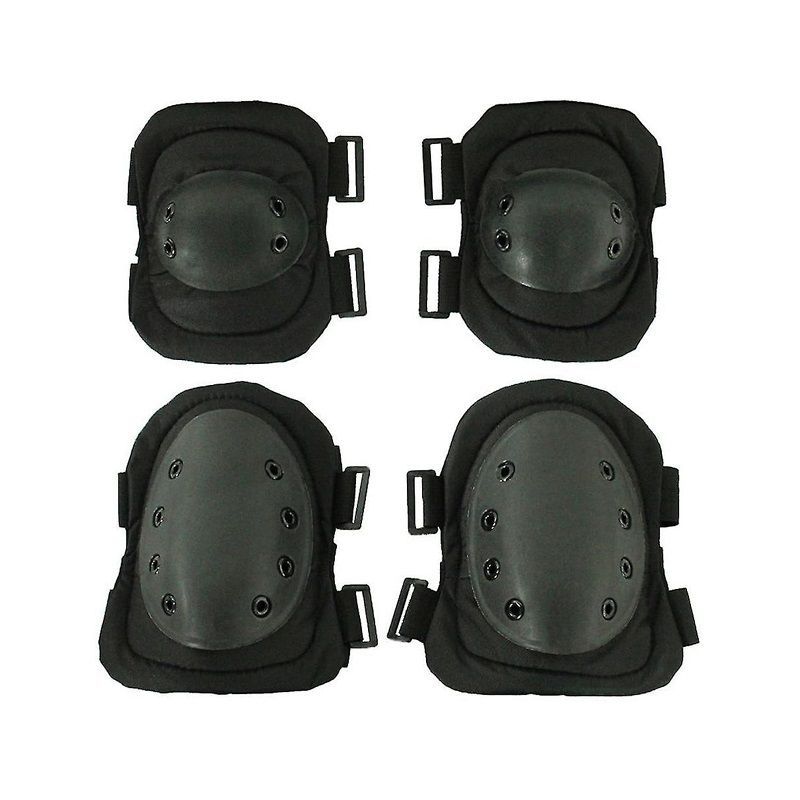 Set of knee pads & elbow pads - Tactical - 4pcs - 920075 - Black