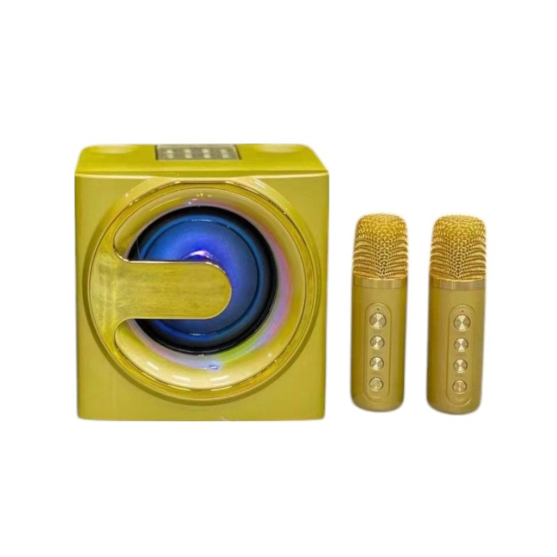 Wireless Bluetooth Speaker with 2 Karaoke Microphones - YS-207 - 887196 - Gold
