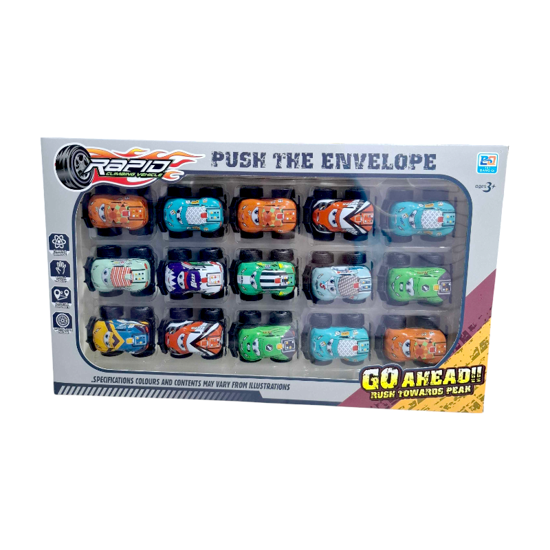 Set of metal cars - BQ187-1 - 15pcs - 922224