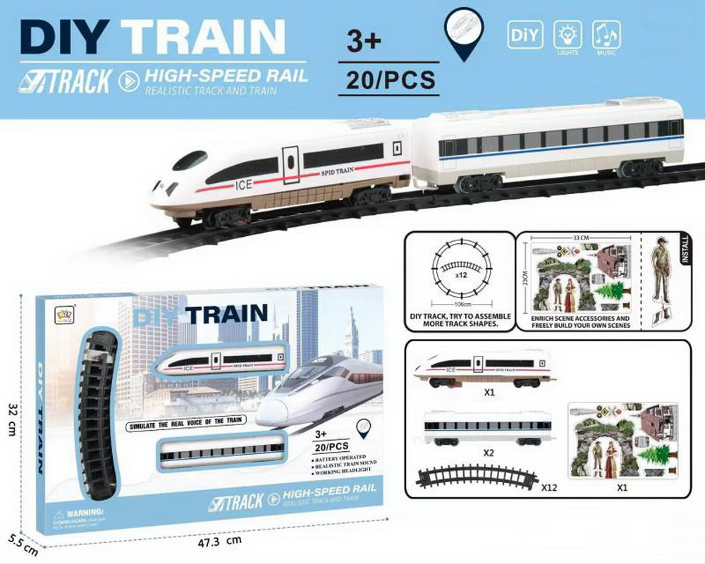 Musical train set with tracks - 3018-1 - 922287