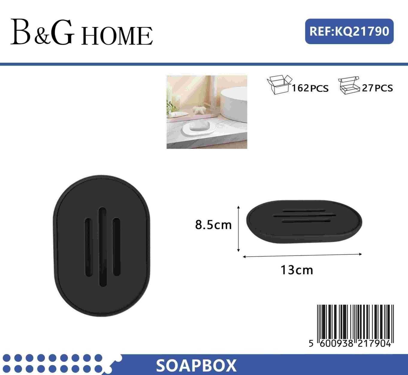 Σαπουνοθήκες μπάνιου πλαστικές σε σετ 9Χ - Black - 21790