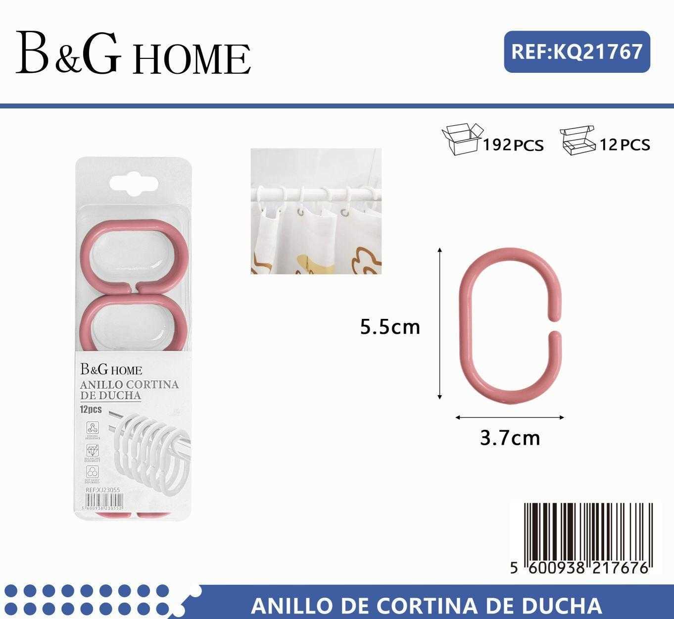 Κρίκοι κουρτίνας μπάνιου - Pink - 21767