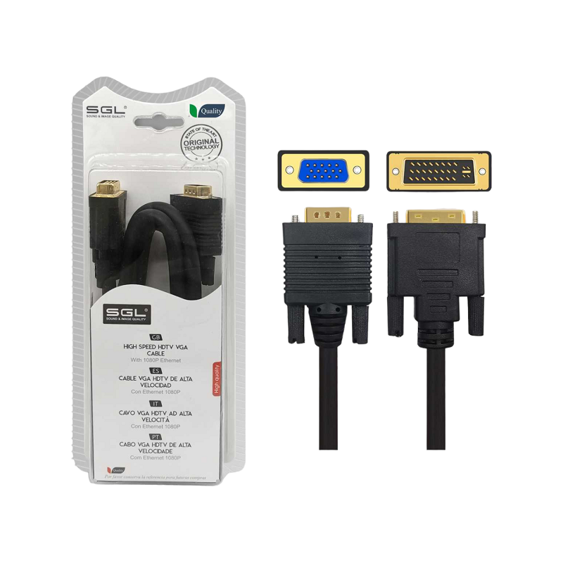 VGA to DVI cable - 1595-550 - 1.5m - 095509