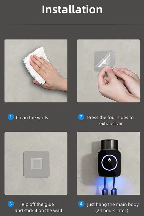 Βάση αποστείρωσης οδοντόβουρτσας - JX-5589 - 961028 - Black