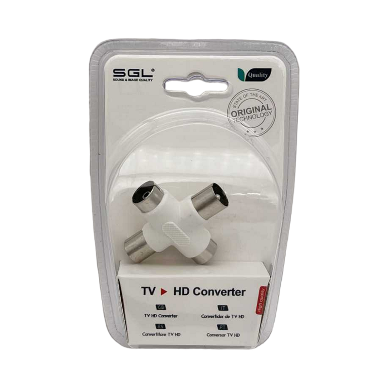 TV antenna cable splitter - 2male/2female - 1334-1 - 098784