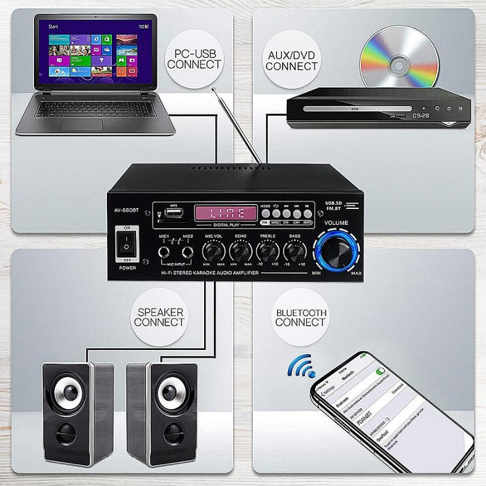 Στερεοφωνικός ραδιοενισχυτής - 660BT - 996604