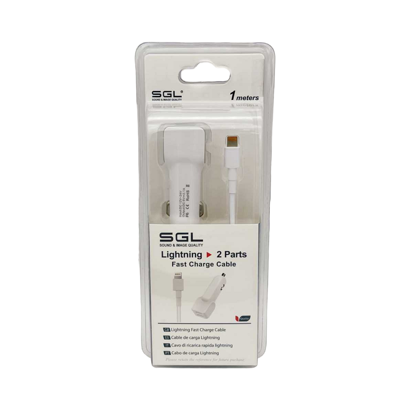 Φορτιστής αναπτήρα αυτοκινήτου - Lightning - D5-V2 - 1m - 099675 - iThinksmart.gr